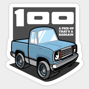 Light Blue - D-100 (1978 - White-Based) Sticker